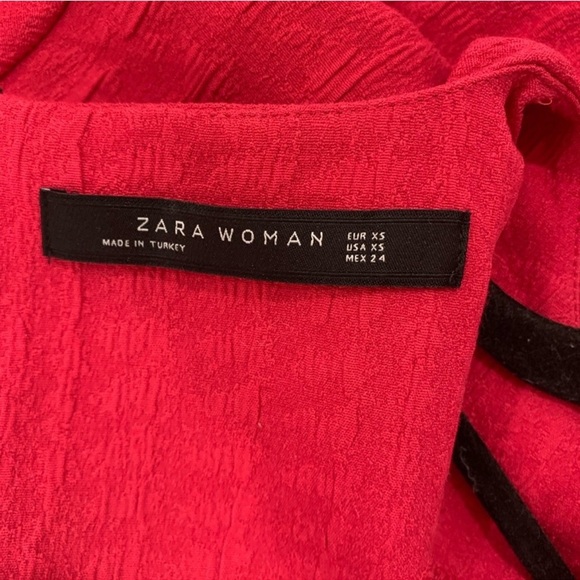 ZARA Fuchsia Dress with Long Sleeves - Picture 6 of 8